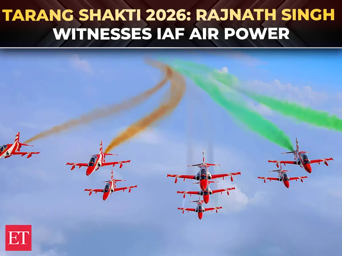 Tarang Shakti 2026: Rajnath witnesses IAF display, calls for self-reliance in critical defence tech 