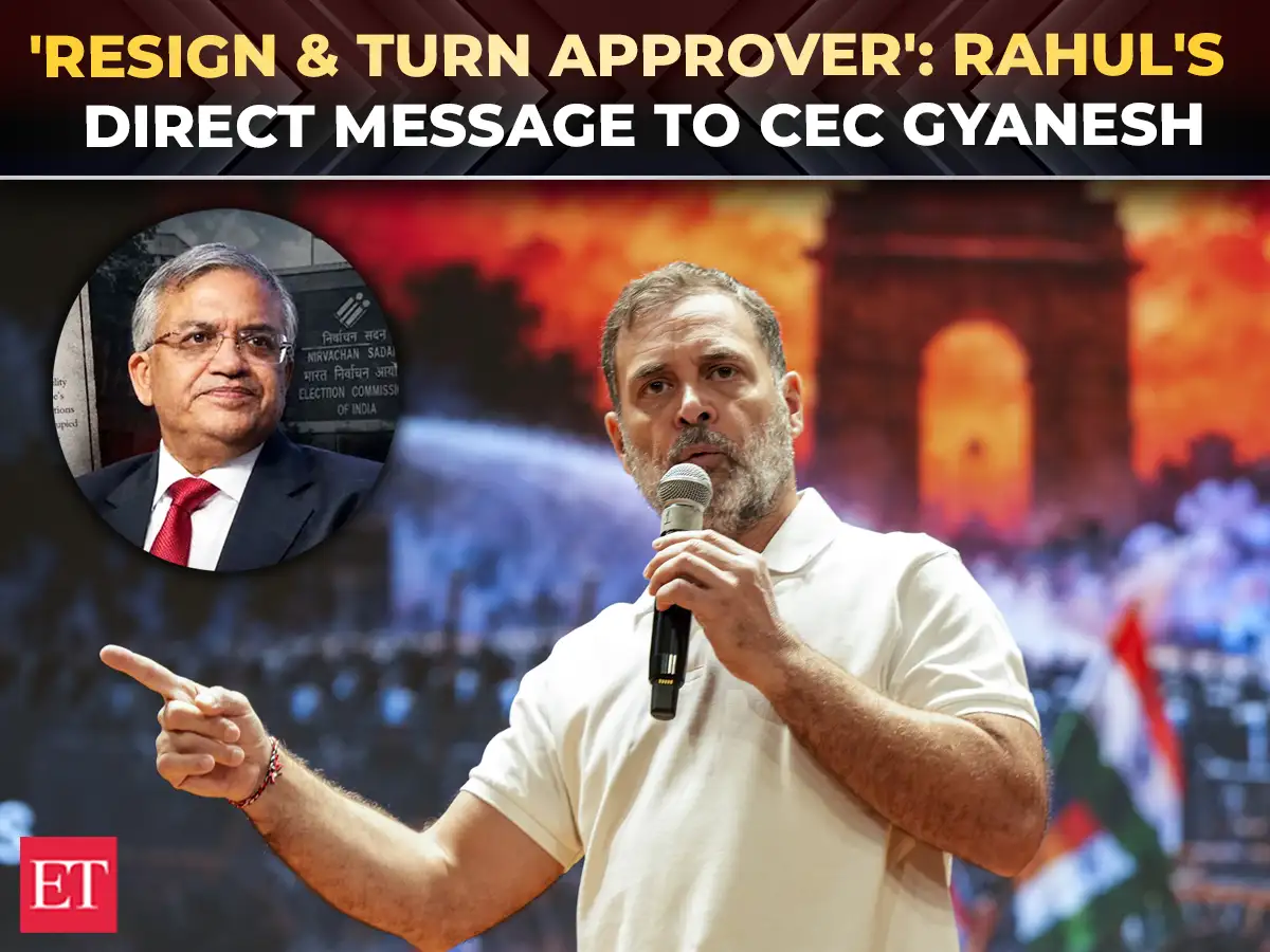 Rahul Gandhi’s message to CEC Gyanesh Kumar: ‘Resign ... get out of the way &amp; turn approver' 