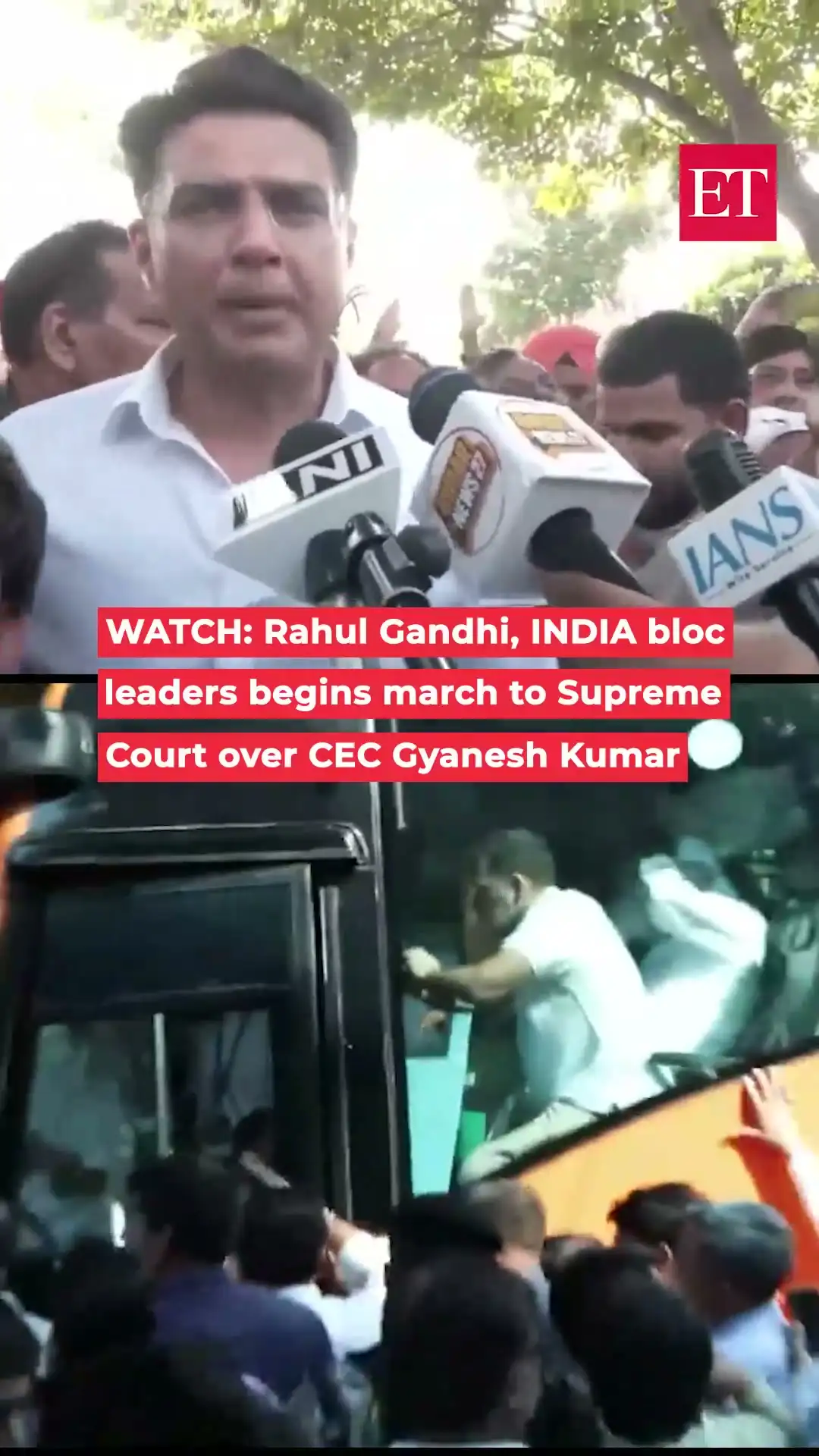 WATCH: Rahul Gandhi, INDIA bloc leaders begins march to Supreme Court over CEC Gyanesh Kumar 