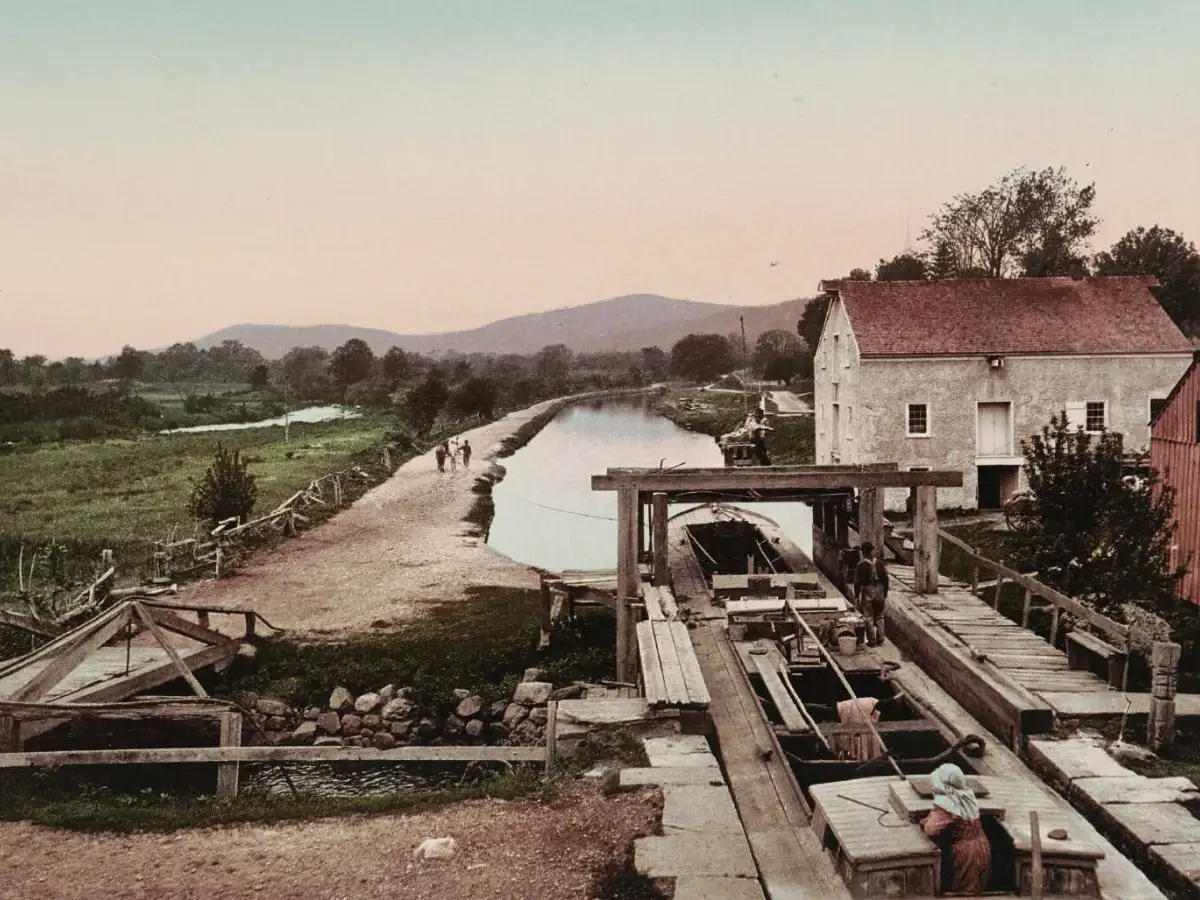 In 1824, construction began on New Jersey’s Morris Canal, where 23 inclined planes carried boats up and down hills; some lifts spanned up to 100 feet 