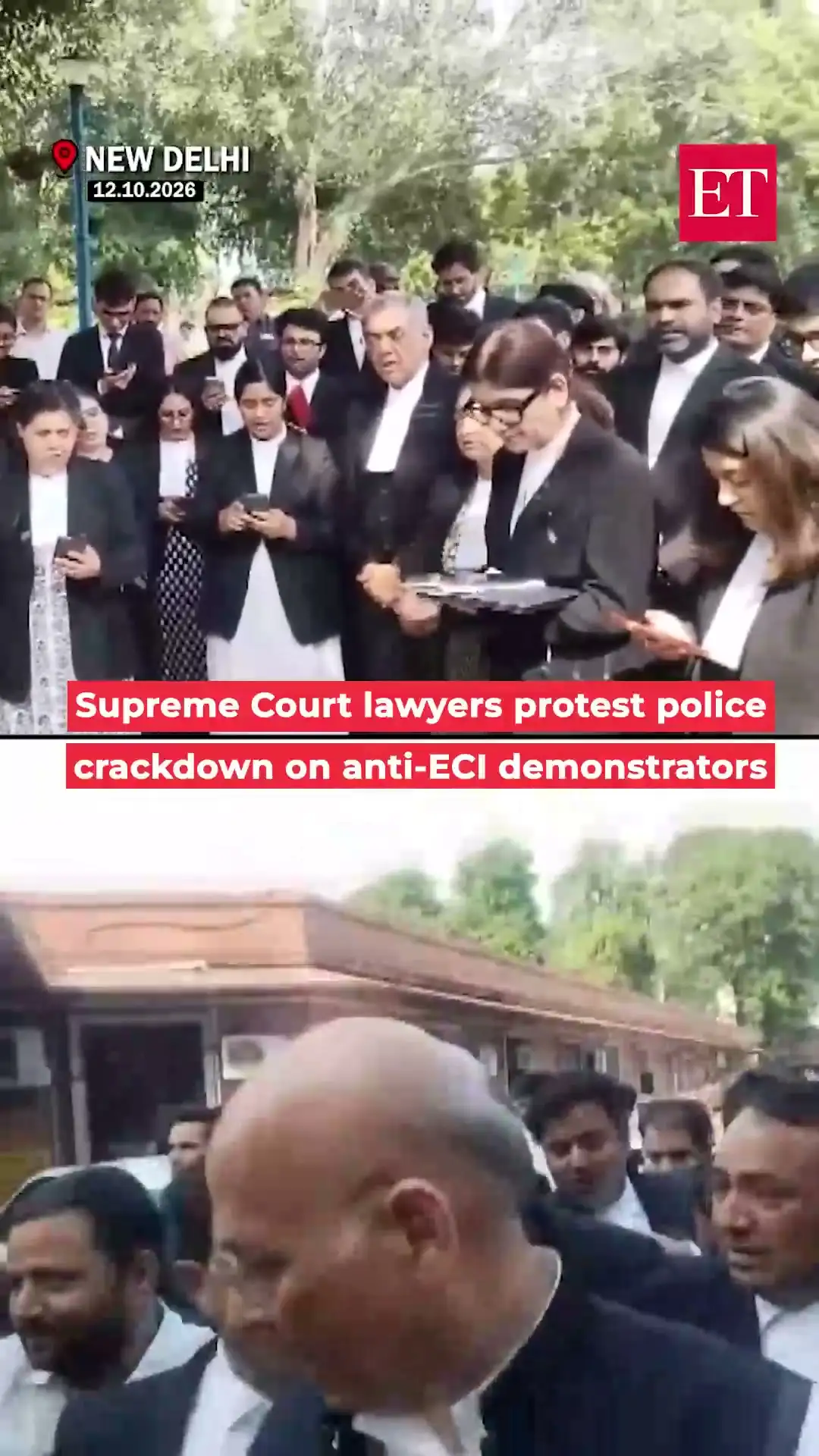 Supreme Court lawyers protest police crackdown on anti-ECI demonstrators 
