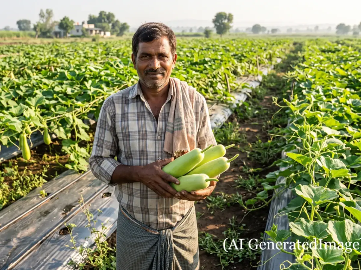 bengaluru farmer karigowda baby bottl gourd export