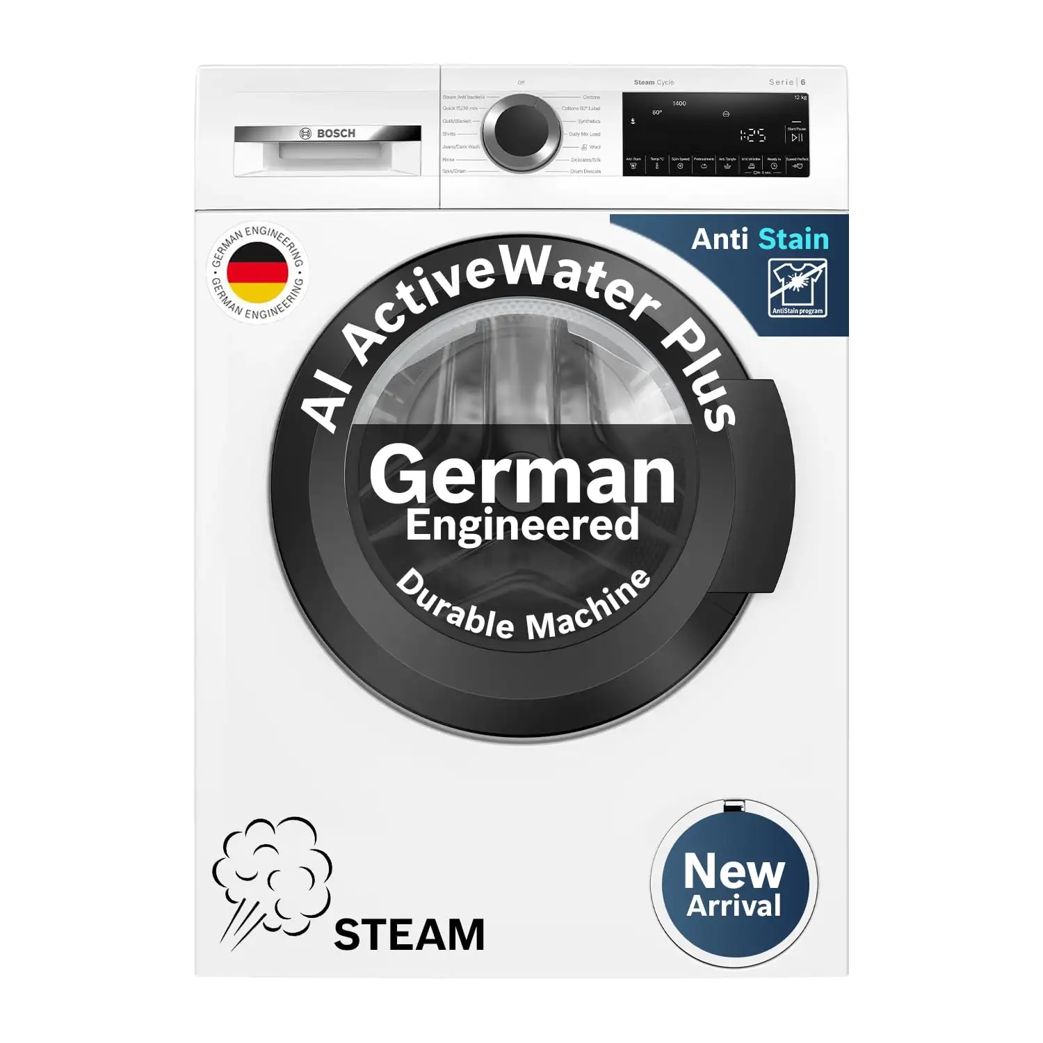 Image for Bosch12kg5StarFrontLoadFullyAutomaticWashingMachine