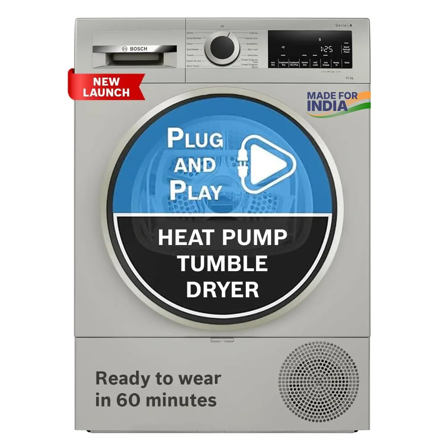 Image for Bosch10kgFullyAutomaticFrontLoadHeatPumpTumbleDryer