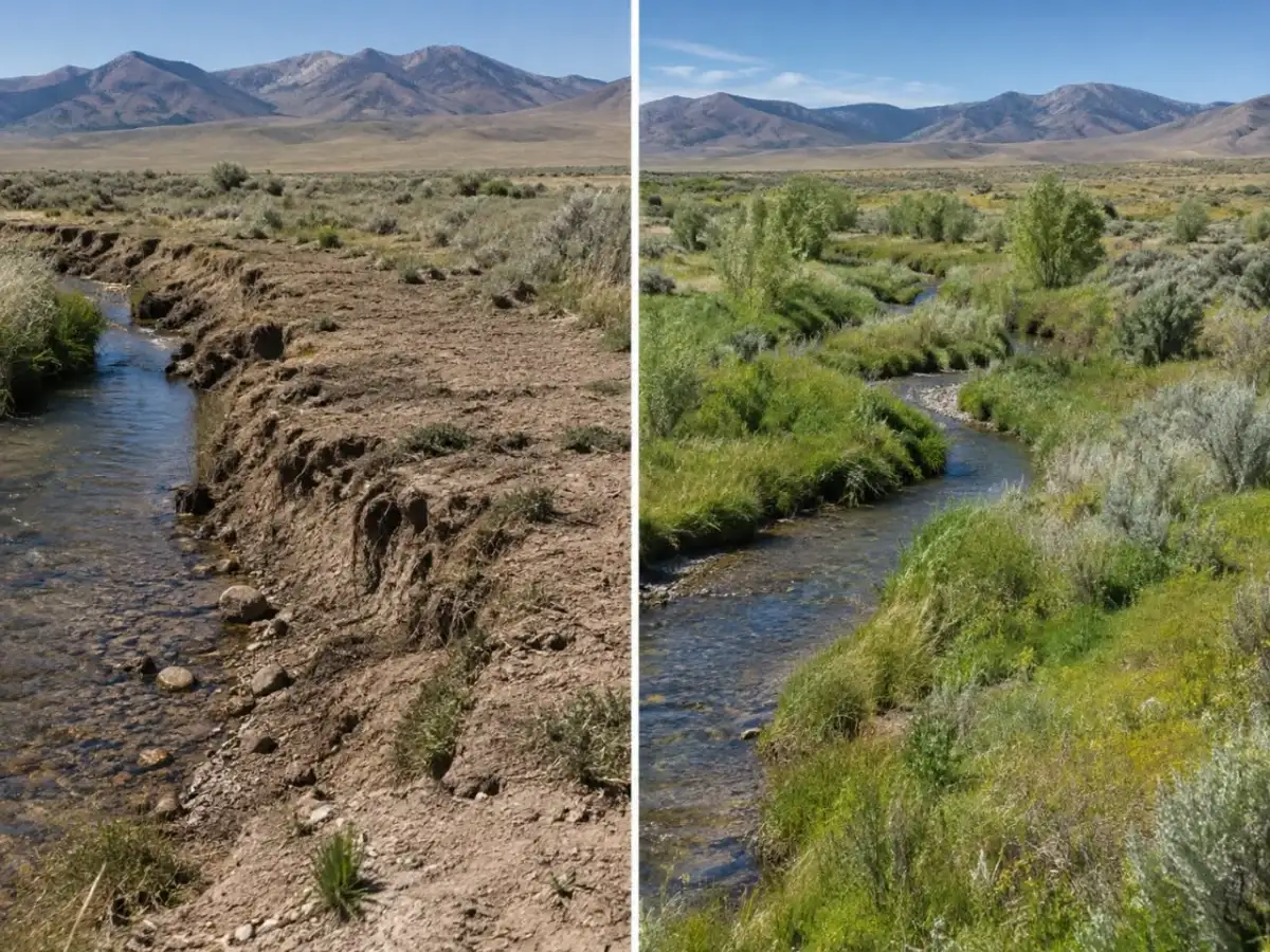Nevada removed feral horses and burros from Sheldon National Wildlife Refuge; some streamside and upland vegetation gradually recovered 