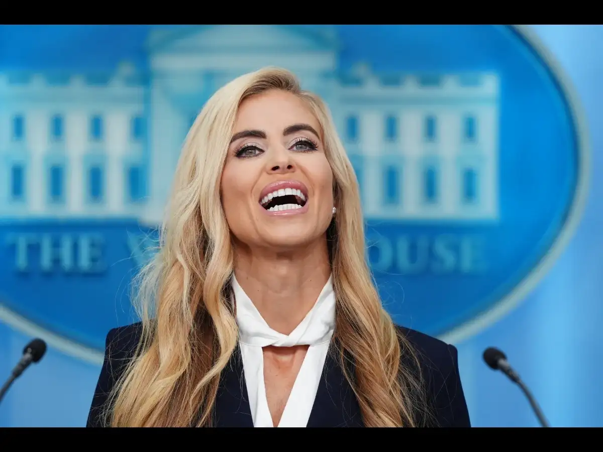 White House Press Secretary Katie Zacharia goes viral over 'President-Husband' goof up during reporters meet on first day at office. Watch video 
