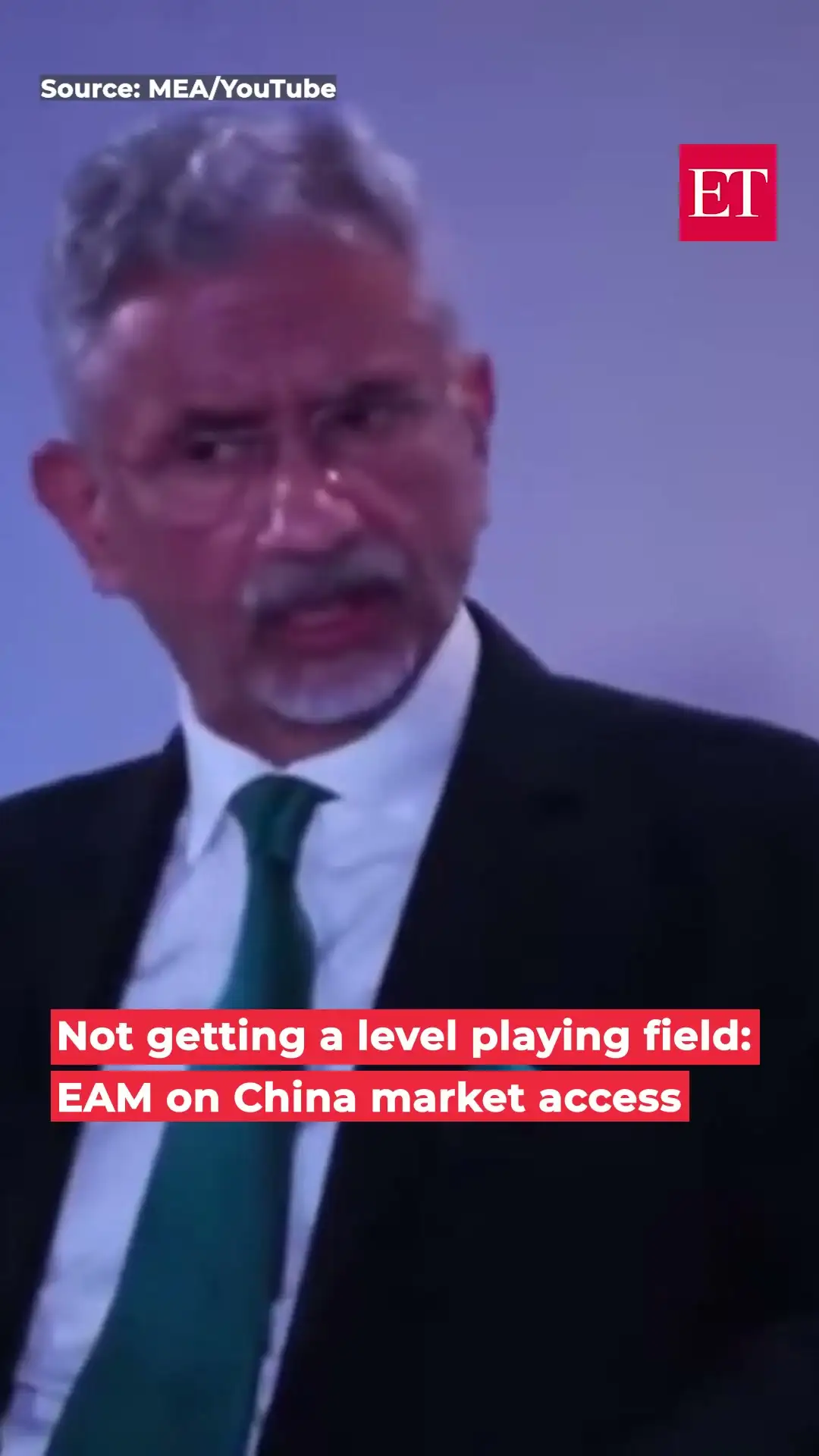 Jaishankar: India Not Getting a Level Playing Field in China 