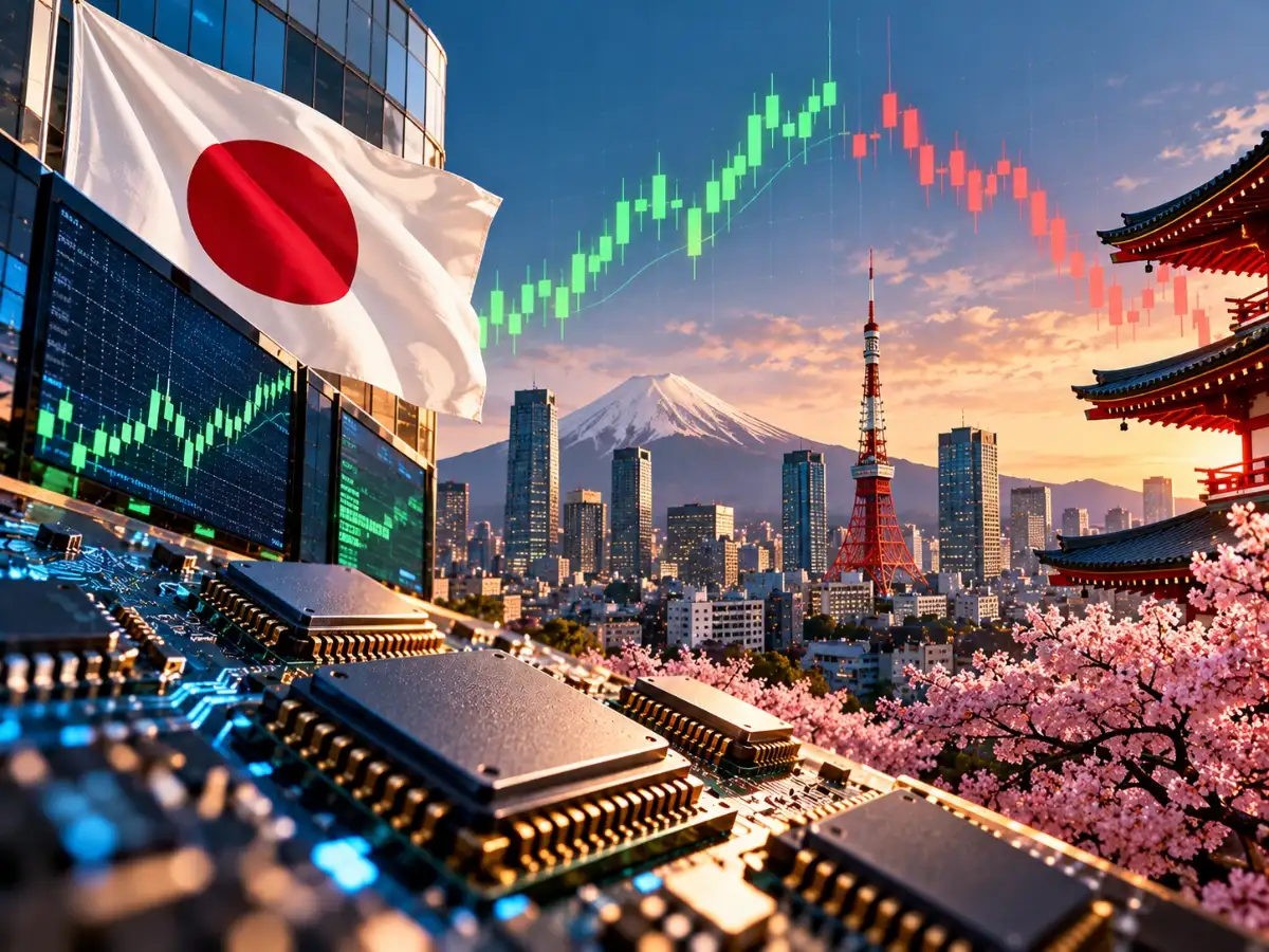 Global Market: Japan's Nikkei rebounds as chip stocks rise, Topix slips on bank losses