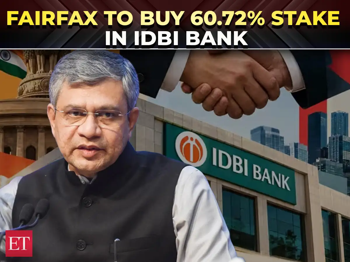 Centre approves 60.72% stake sale in IDBI Bank to Fairfax for Rs 52,878 Crore 