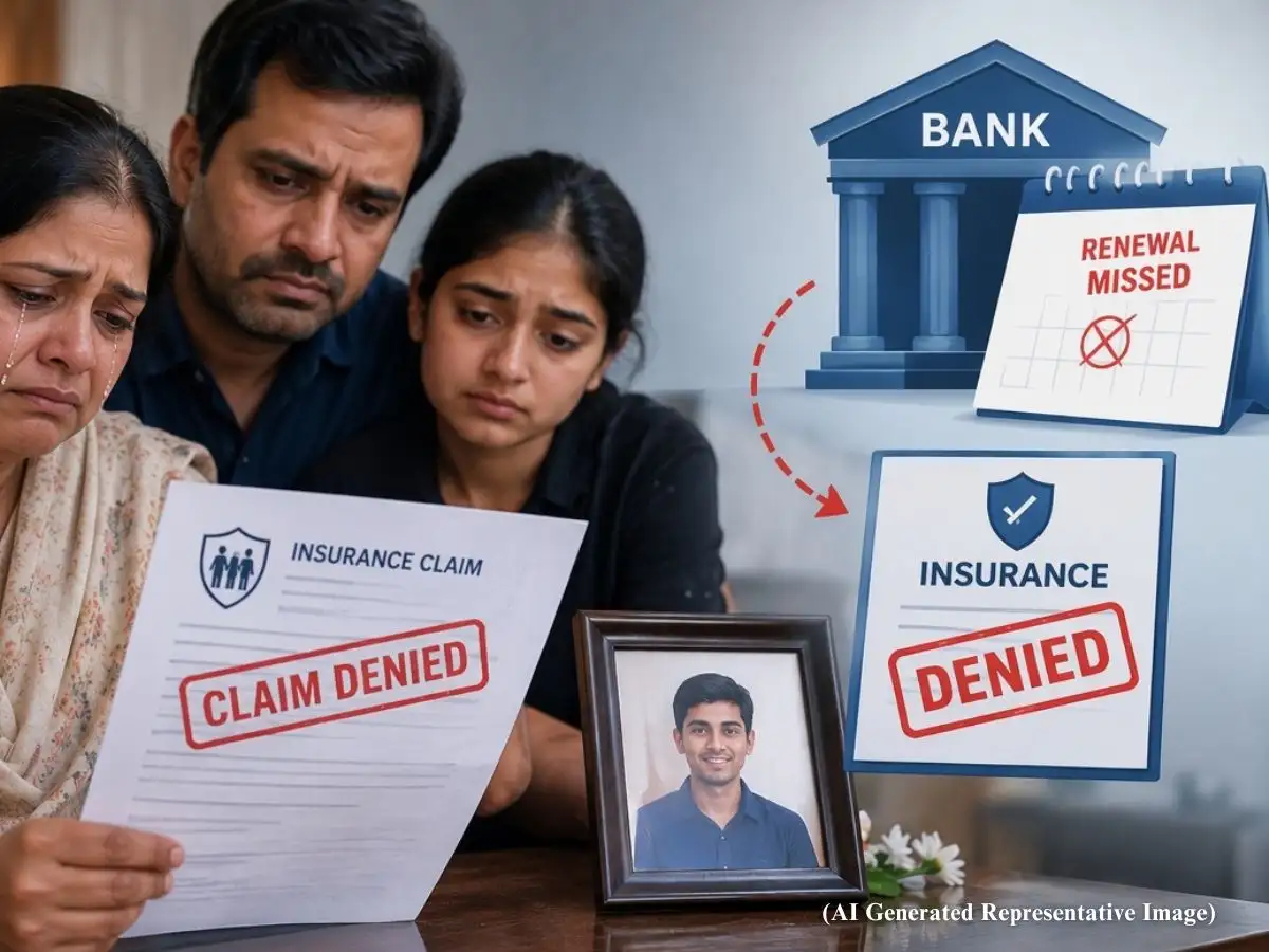 Bank failed to pay Rs 100 for insurance renewal, family's Rs 2 lakh claim rejected after son's death; SBI ordered to pay Rs 2.1 lakh 