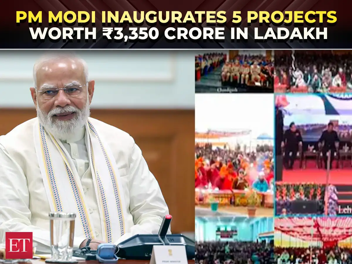 Ladakh infrastructure push: PM Modi unveils 5 development projects on connectivity, energy &amp; more 