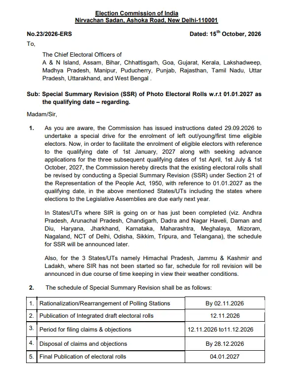 election commission SIR