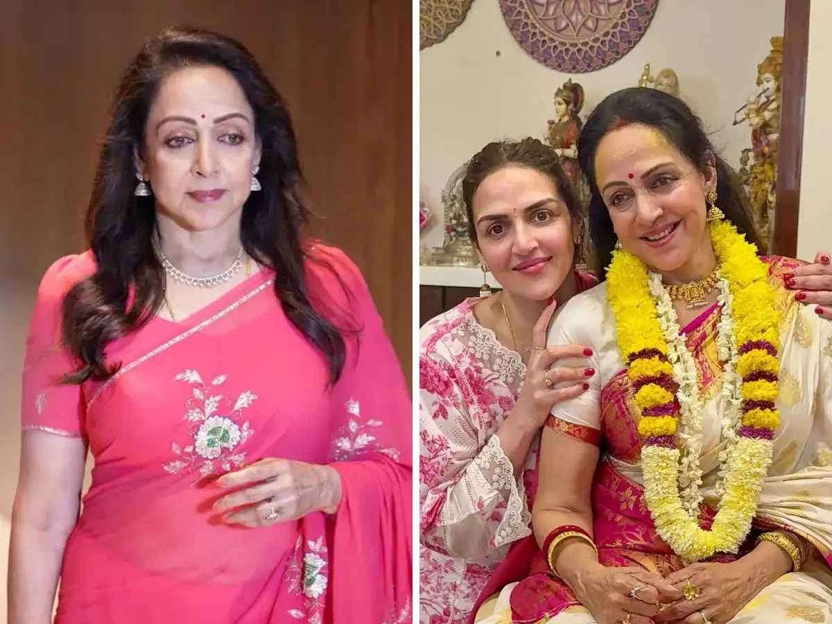 Hema Malini lives in Mumbai's Juhu neighbourhood in a home featuring bronze dance sculptures, two kitchens and a corner with Dharmendra's portraits 
