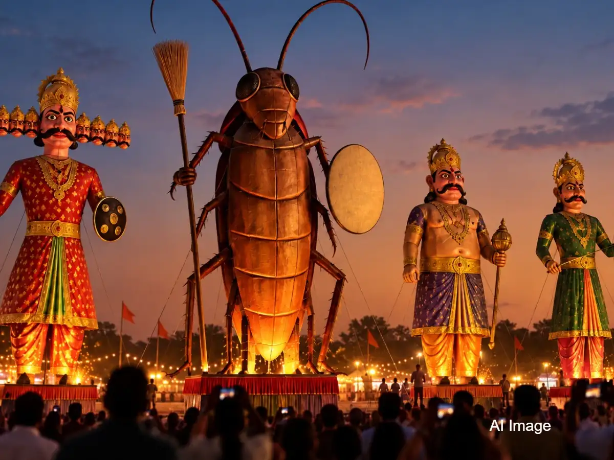 Delhi Ramleela to burn 30-foot cockroach effigy alongside Ravan, Kumbhkaran and Meghnad 