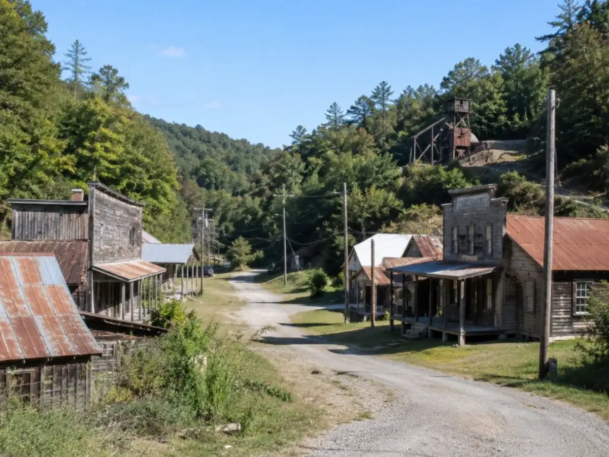 During World War I, zinc mining helped Rush, Arkansas, grow to 2,000 to 3,000 residents; by 1920, its population had fallen to 344, and mining ruins remain along the Buffalo River 