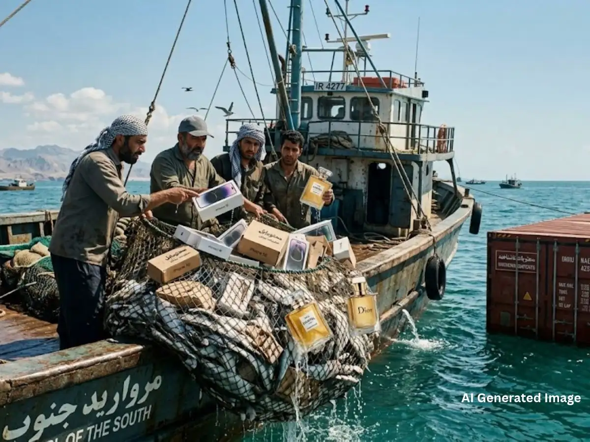 Iranian fishermen searching for fish find floating iPhones, luxury perfumes in Hormuz 