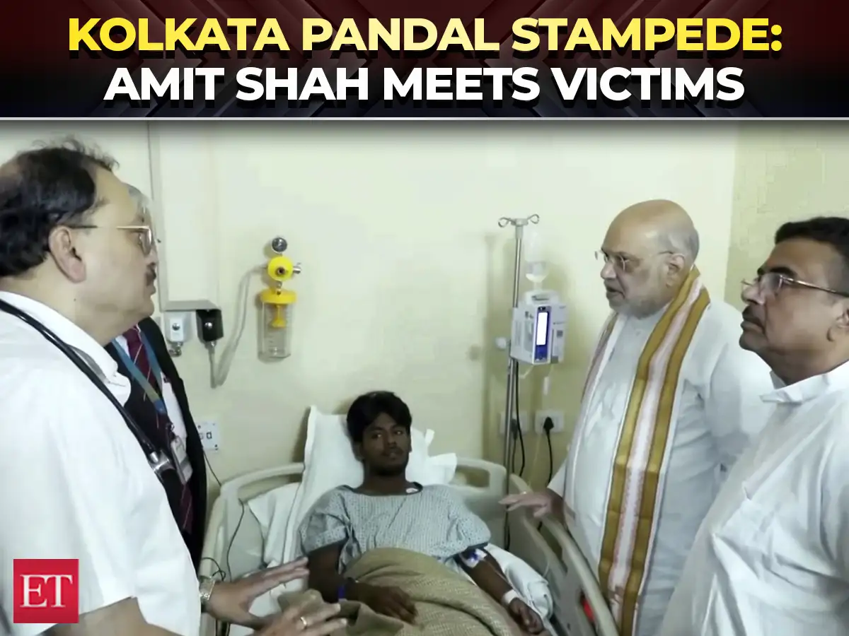 Kolkata pandal tragedy: Amit Shah meets victims of Chorbagan Durga Puja stampede 