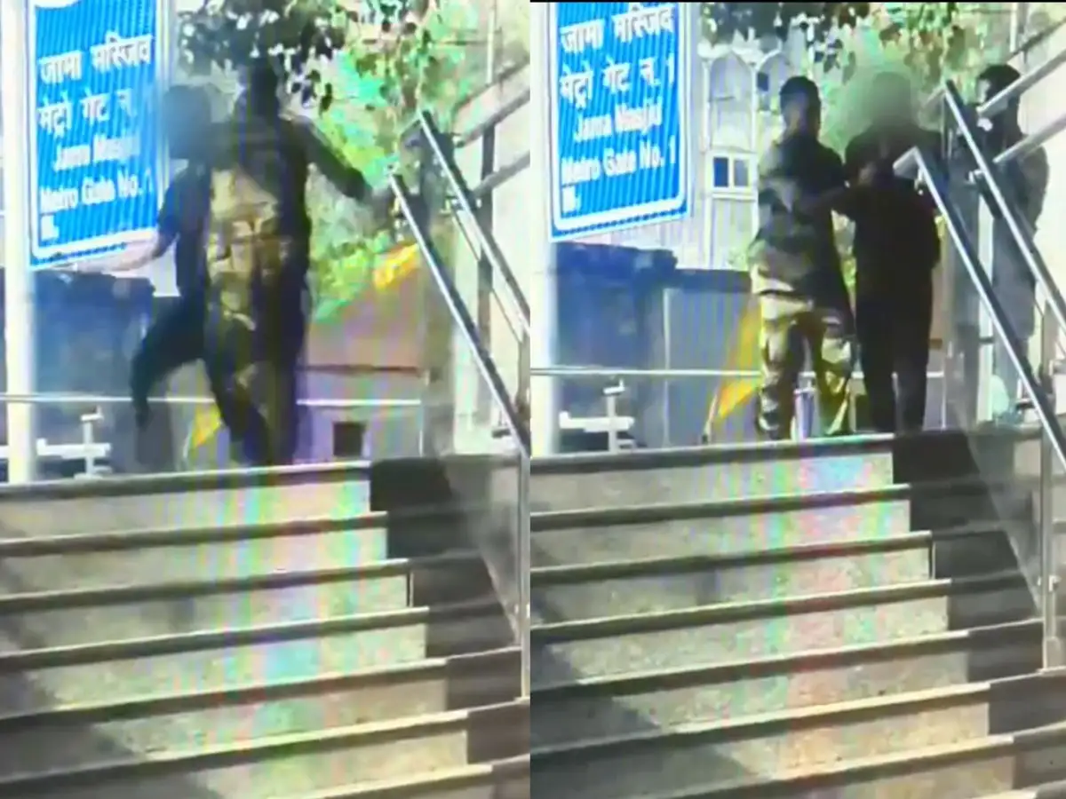 CISF catches an NRI trying to flee at Jama Masjid Metro Station after  X-ray reveals a suspicious object in his clothing. Watch video. 