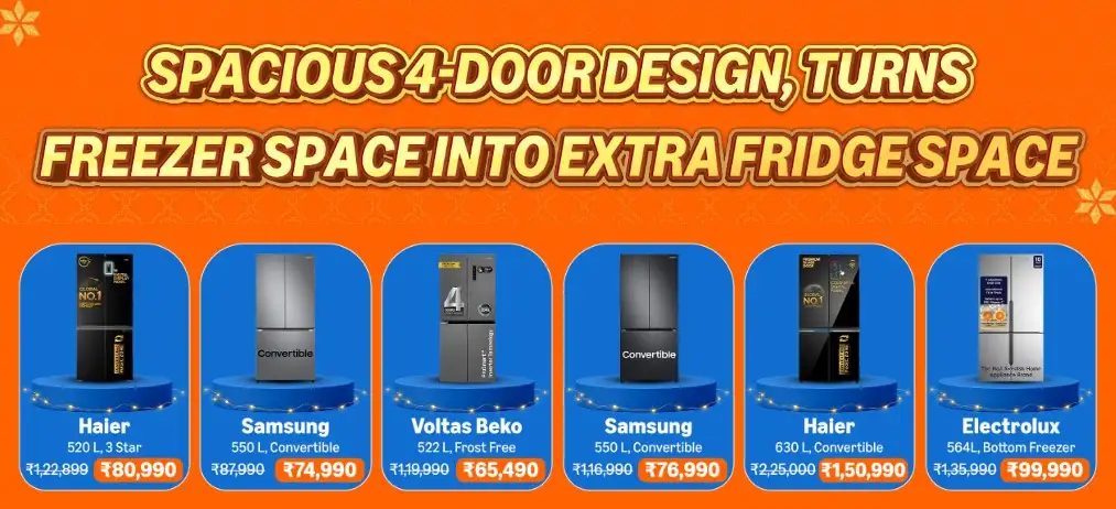 Image for Spacious4Door-Turnsfreezerspaceintoextrafridgespace