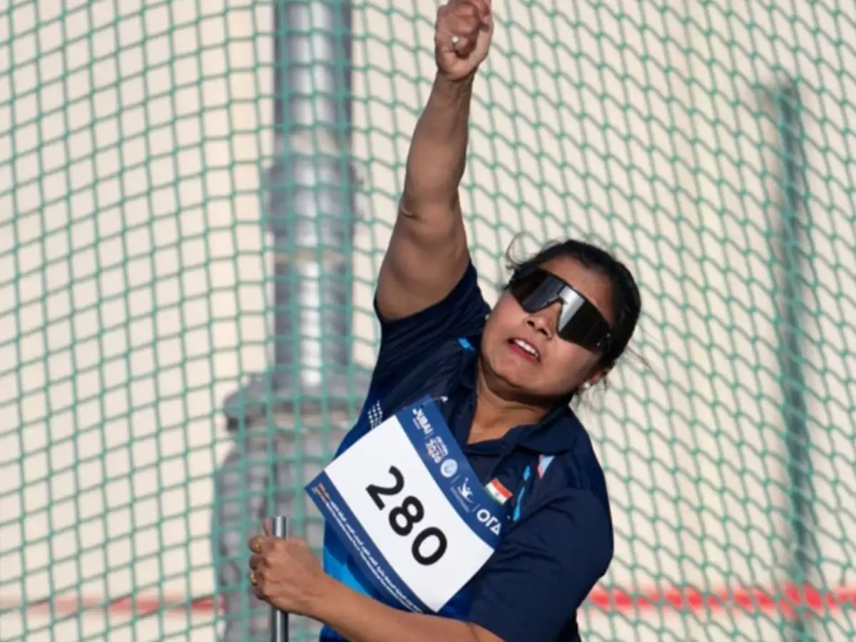Suvarna Raj bags gold in women's discus throw