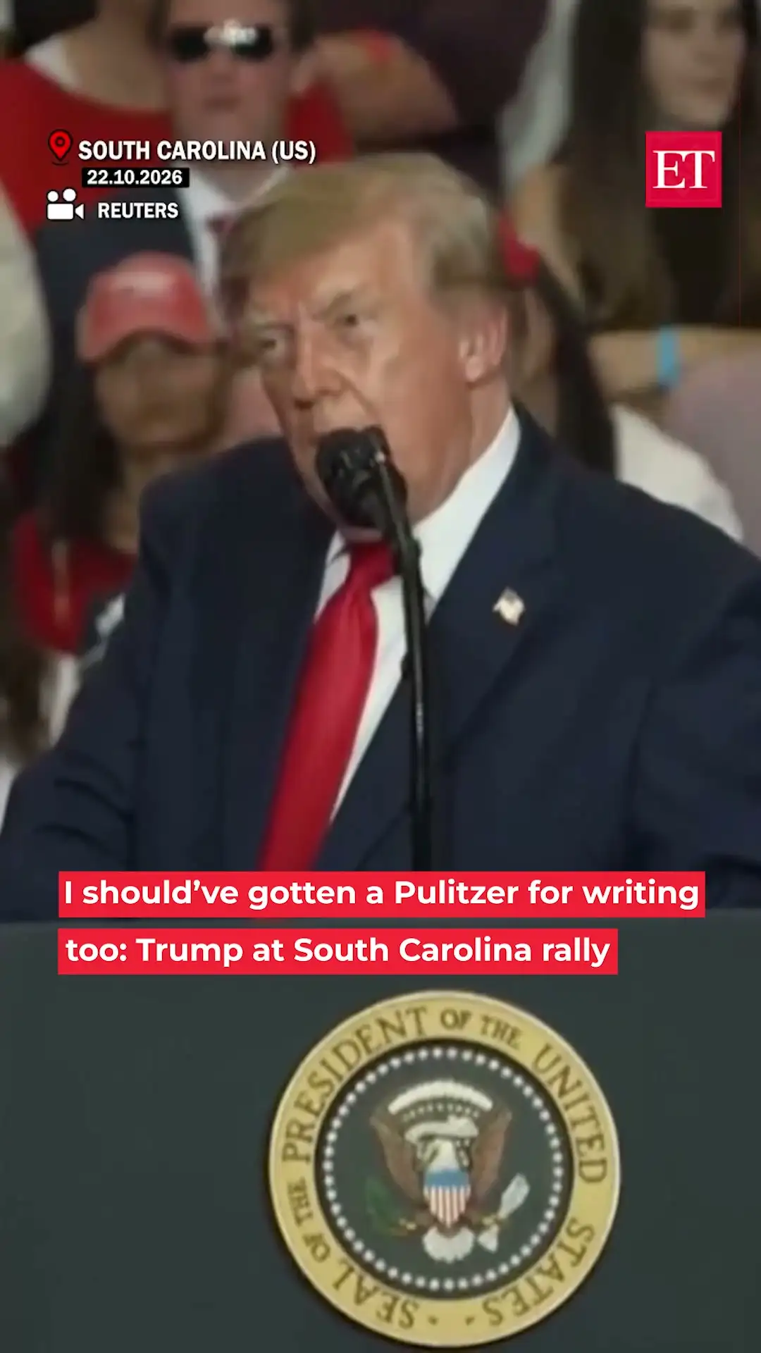 I should’ve gotten a Pulitzer for writing too: Trump at South Carolina rally 