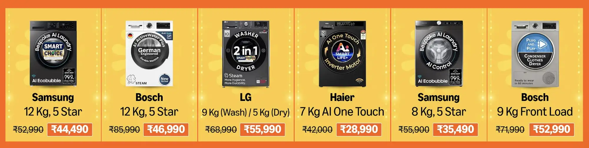 Image for WashingMachines-UptoRs.10%2C000InstantDiscount