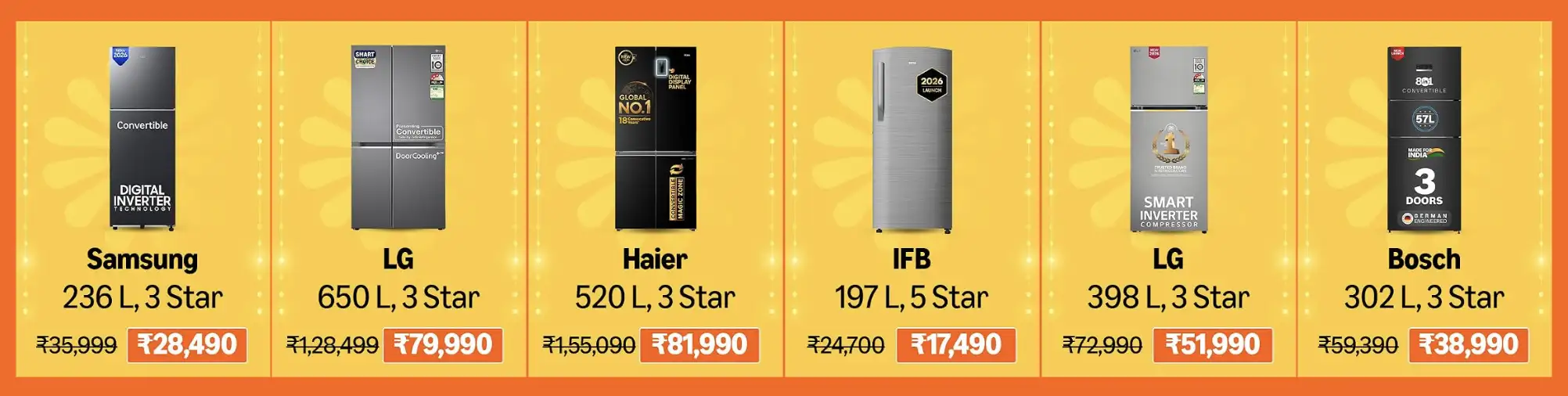 Image for %E2%80%8BRefrigerators-UptoRs.15%2C000offwithBankandCouponDiscount