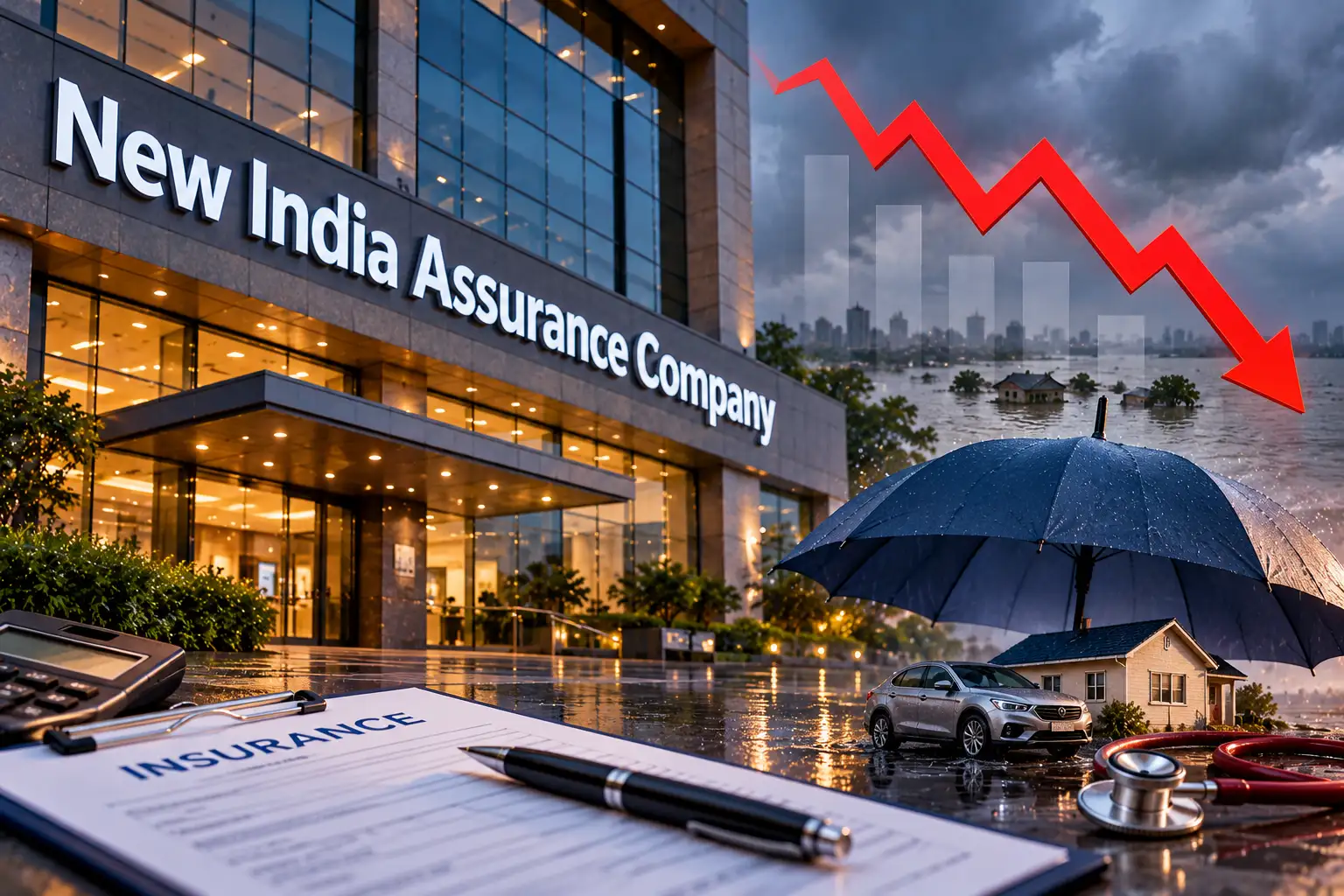 New India slips into red with 1,267 cr loss in Q2