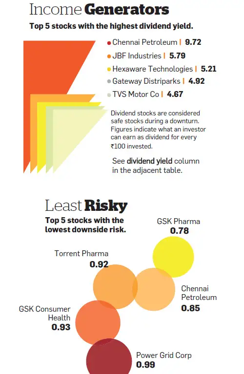 Top 5 generators and least risky stocks The Economic Times
