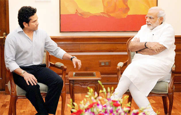 Sachin Tendulkar Meets PM Narendra Modi; Discusses 'Swachh Bharat ...