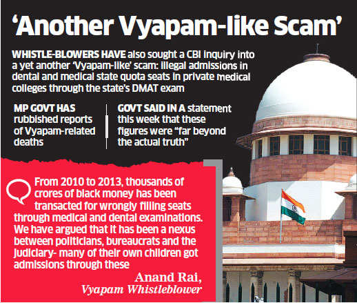 Vyapam Scam Whistleblowers Move Supreme Court Seek Cbi Probe Into