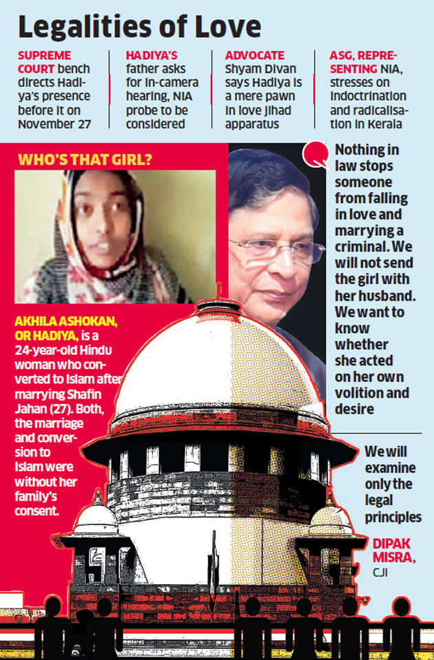 Love Jihad Kerala Love Jihad Case Sc Decides To Meet Hadiya In Open