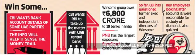 Rbi Cbi Seeks Rbi Help To Track Winsome S Uae Money Trail The