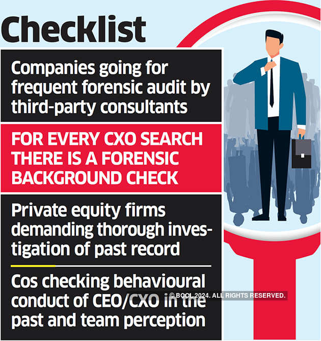 forensic audit: For better governance, firms want forensic audit of  potential CEOs - The Economic Times