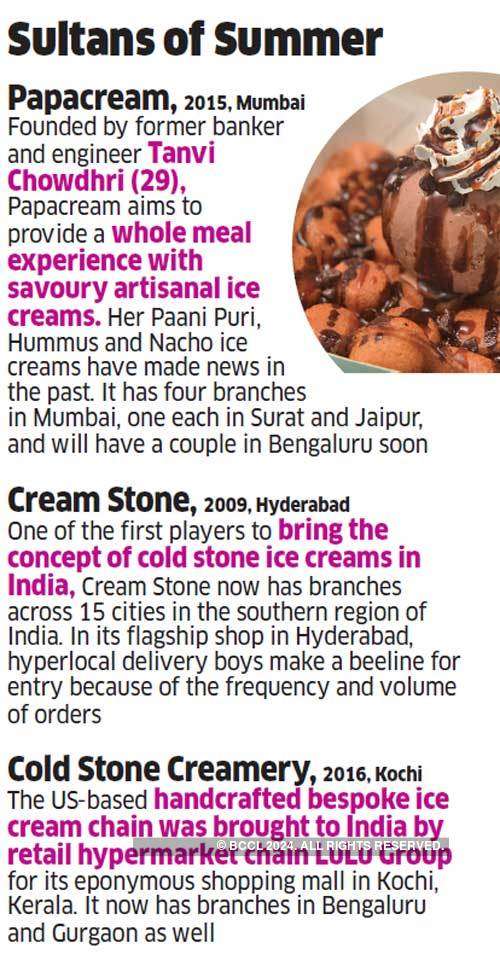 Ice Creams How Ice Cream Makers In Indian Metros Are Going To Town This Summer The Economic Times