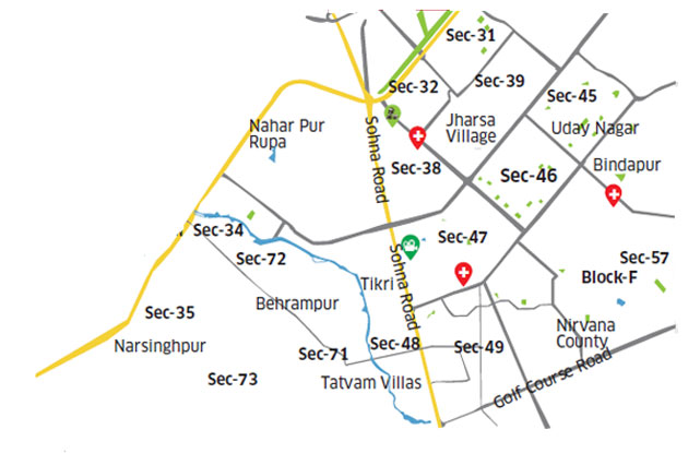 Sohna Road Gurgaon Map Gurgaon: Realty Hotspot Series: Why Sohna Road, Gurgaon Is An Upcoming Real  Estate Hub - The Economic Times