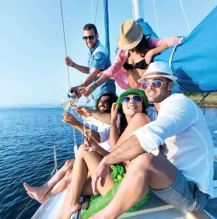 Boating with friends