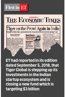 tiger global fund billion raises investments startup stepping ecosystem reported et month indian had its last