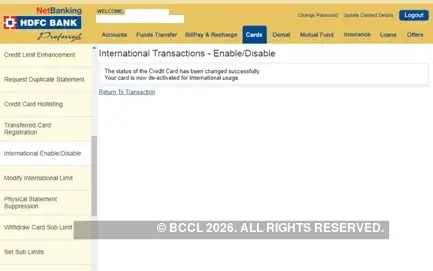 How to disable international transactions on your credit card 