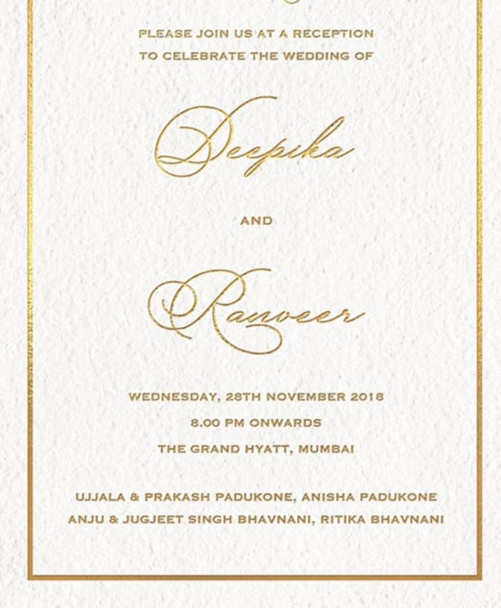 Heres What Deepika Ranveers Ivory And Gold Reception