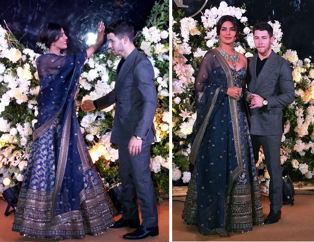 Neha Kakkar took inspiration from Priyanka Chopra's wedding Sabyasachi look  and wore a red Falguni and Shane Peacock lehenga for her rece... | Instagram