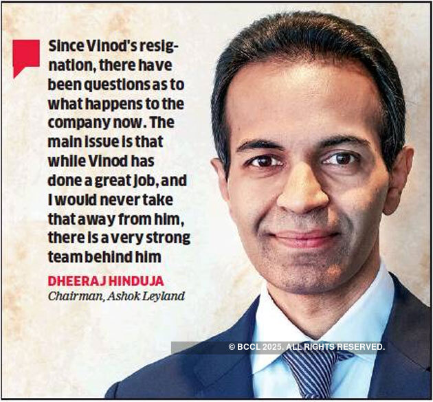 Dheeraj Hinduja There Won T Be Lack Of Leadership At Leyland Till We Find A New Ceo Dheeraj Hinduja The Economic Times