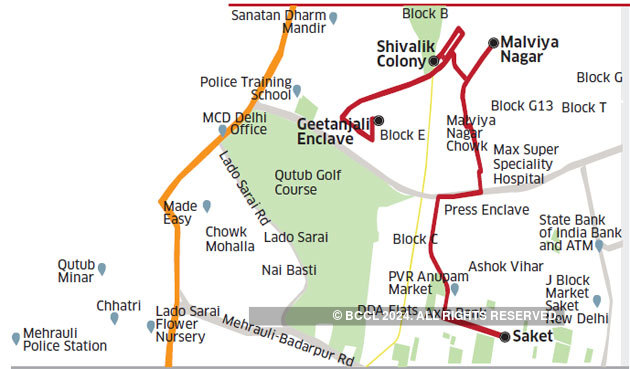 Saket New Delhi Map Saket: Realty Hot Spot Series: Why This Premium South Delhi Locality Is  Much Sought-After - The Economic Times