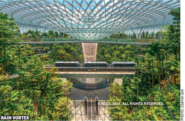 Moshe Safdie's Piranesi-esque Jewel Changi Airport boasts a