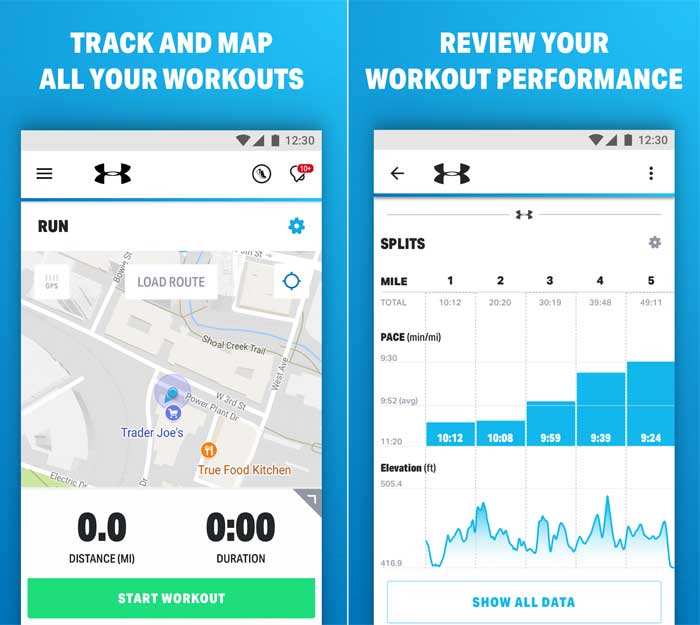 Running app cheap under armour