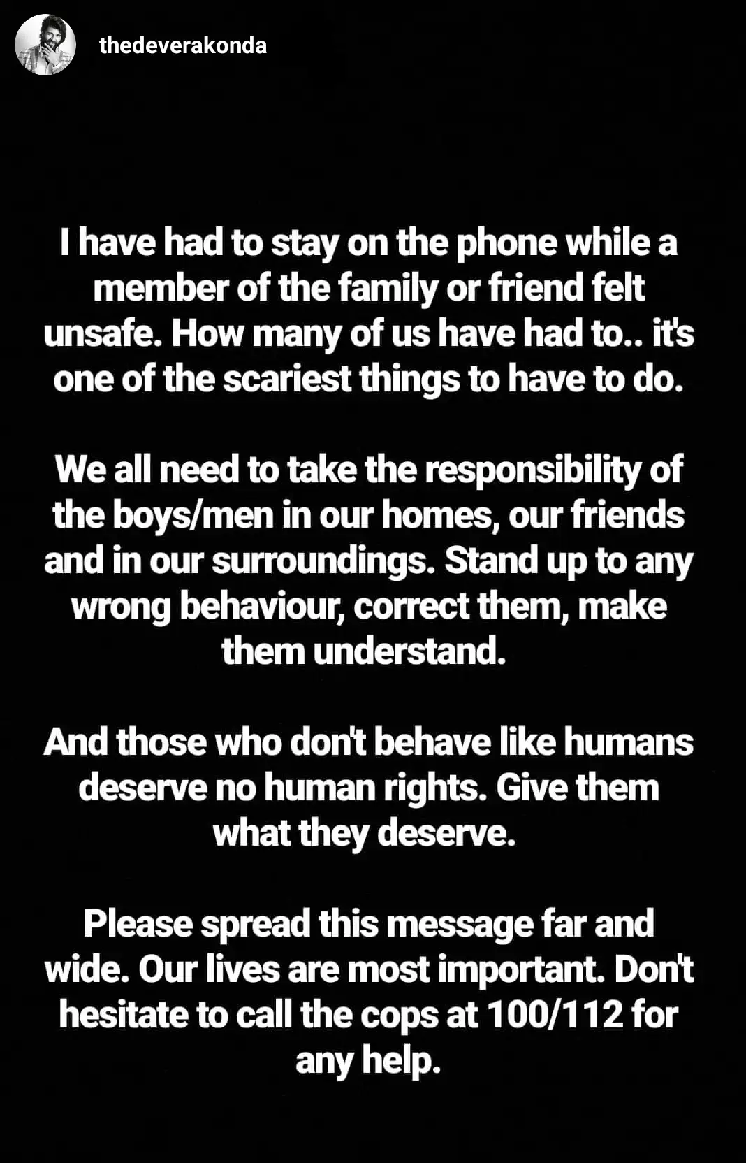 Vijay Deverakonda's Instagram story. Vijay Deverakonda's Instagram story.