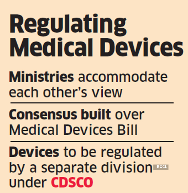 Niti Aayog, health ministry reach consensus on Medical Devices Bill The Economic Times