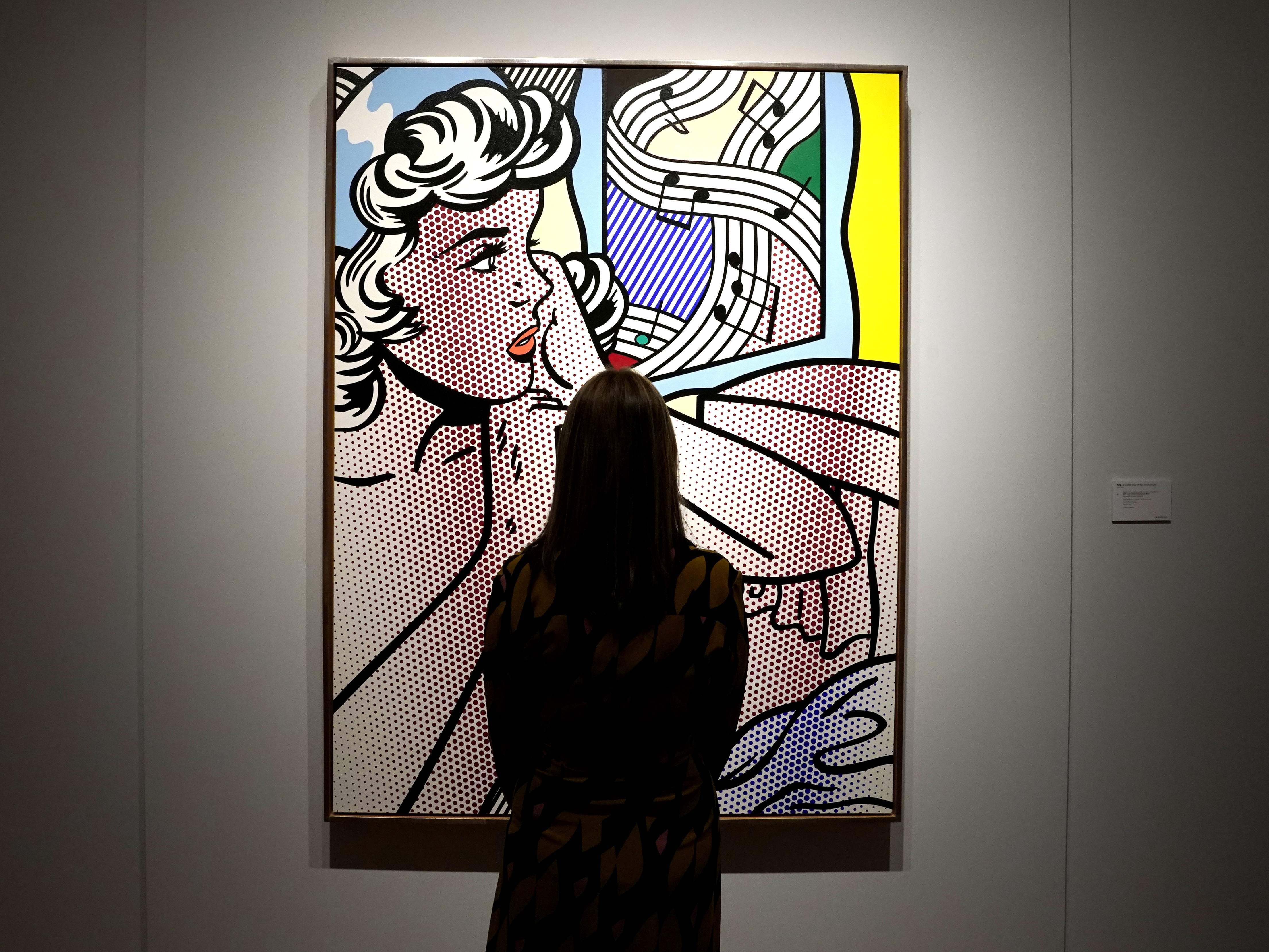 Christie S Online Auction Roy Lichtenstein S Nude With Joyous Painting Big Hit Christie S
