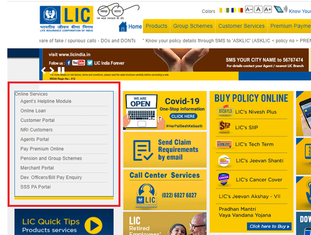 lic policy holder name