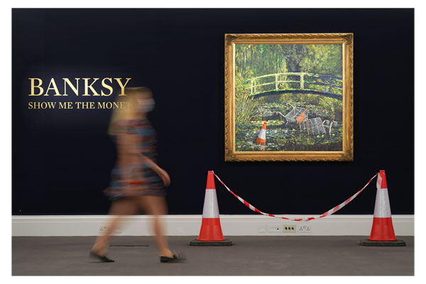 Banksy's 'Show me the Monet' sells for £7.6 mn, the second-highest